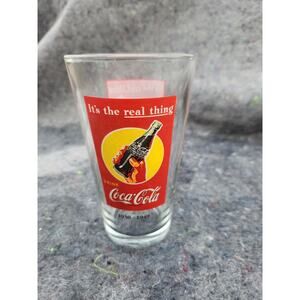 Coca-Cola-It's the real thing-1930-1949-16 Ounce Drinking Glass-6 Inches Tall